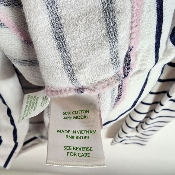 LILLY PULITZER WOMENS XXS STRIPED COLLARED POLO LONG SLEEVE SAILOR SHIRT TOP - Picture 5 of 6